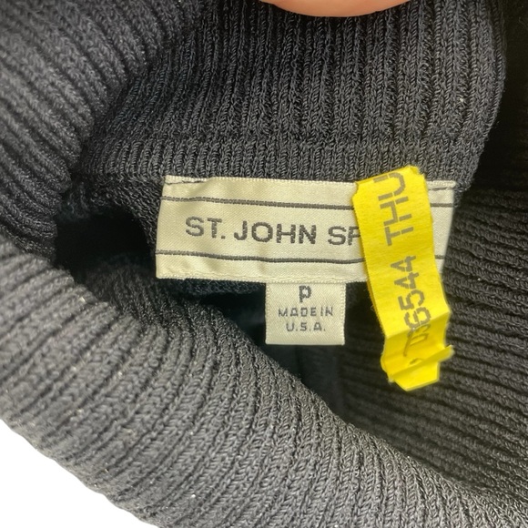 St. John Knit Turtleneck Sweater XS Black - Picture 13 of 16